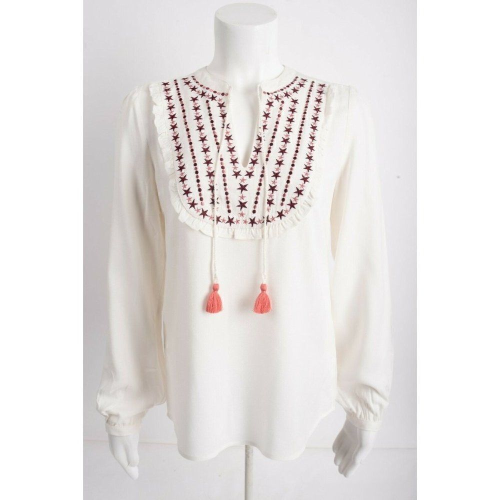 Boden Womens Polly Embroidered Top Blouse US 2